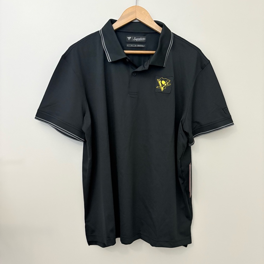 Pittsburgh Penguins Polo Shirt Men’s XL Signature Performance Black NHL‎ Golf